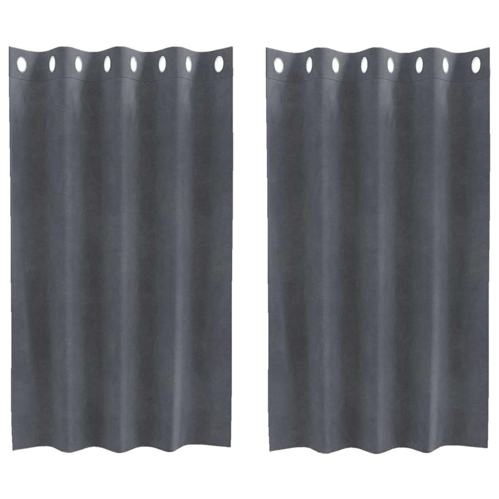 Vidaxl verduisterende gordijnen 2 pcs lichtgrijs 140 x 140 cm fluweel