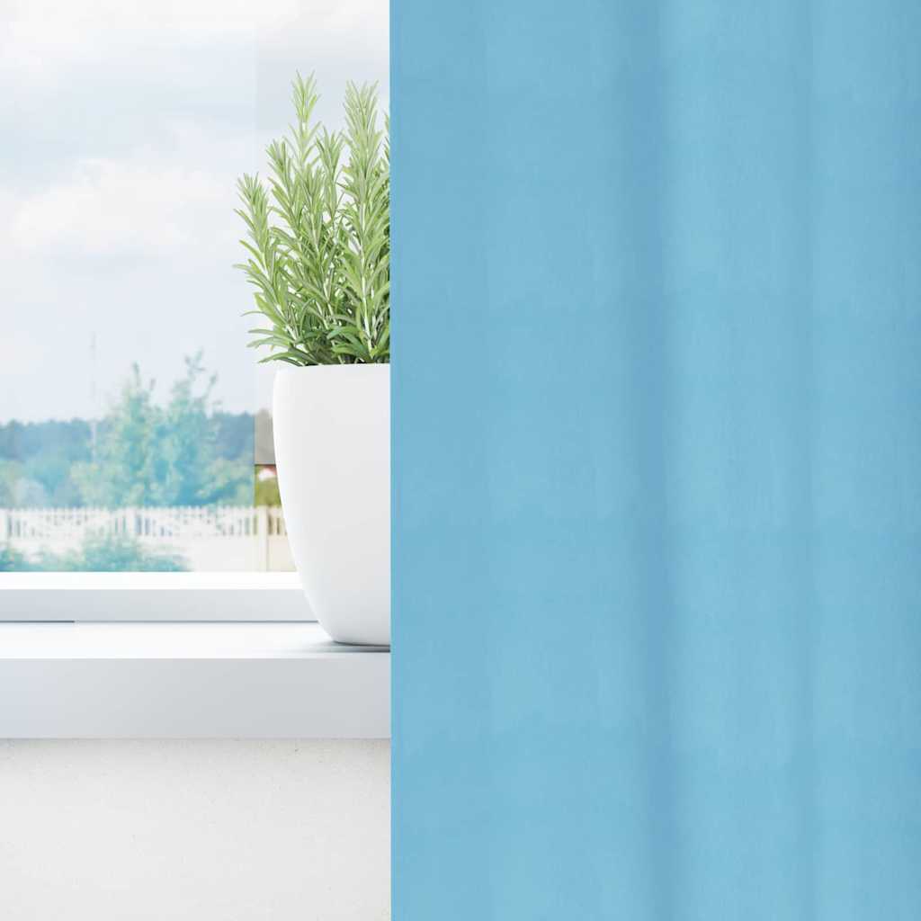Vidaxl zwart-out gordijnen met ringen 2 pcs lichtblauw 175 x 140 cm