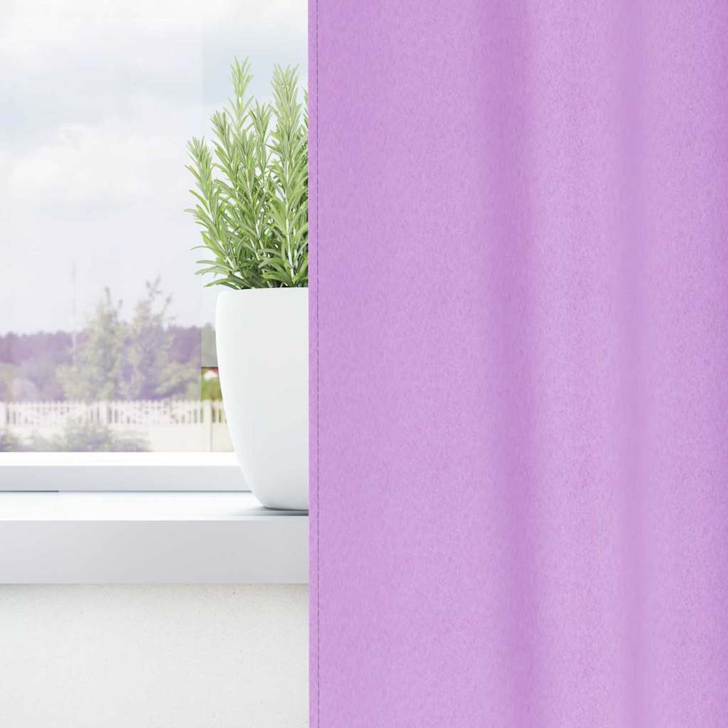 Vidaxl zwart-out gordijnen met ringen 2 pcs paars 225 x 140 cm