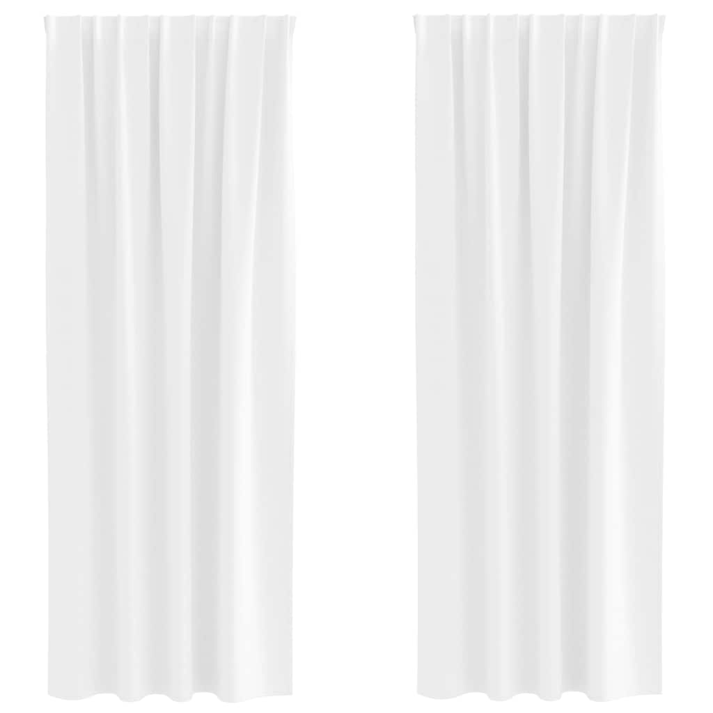 Vidaxl zwart-out gordijnen met ringen 2 pcs helder wit 260 x 140 cm