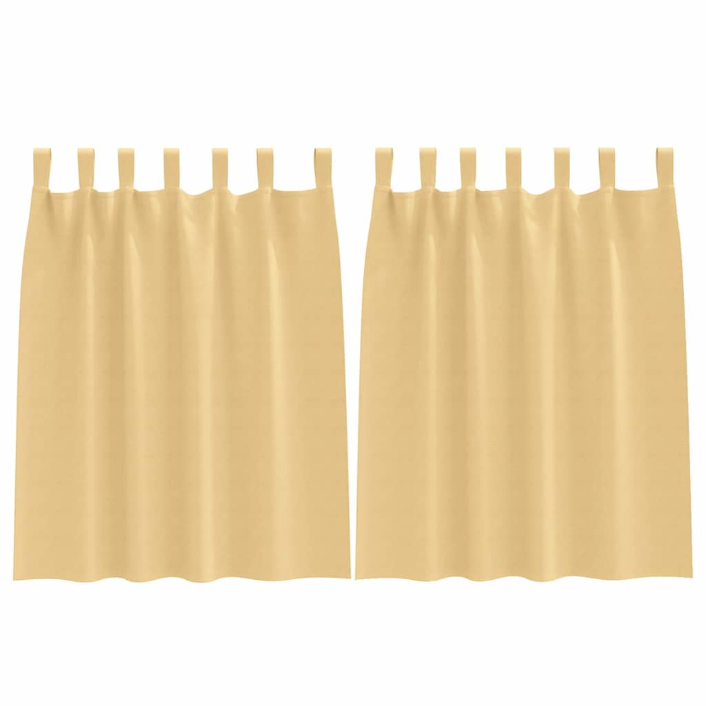 Vidaxl zwart-out gordijnen met ringen 2 pcs beige 140 x 140 cm