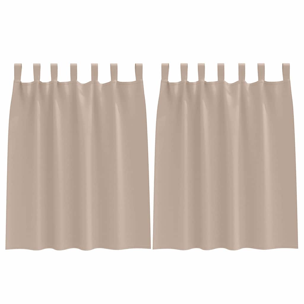 Vidaxl zwart-out gordijnen met ringen 2 pcs taupe 140 x 140 cm
