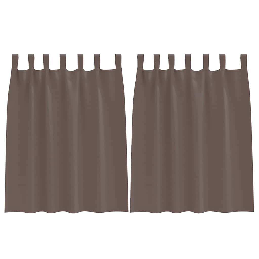 Vidaxl zwart-out gordijnen met ringen 2 pcs donkerbruin 140 x 140 cm
