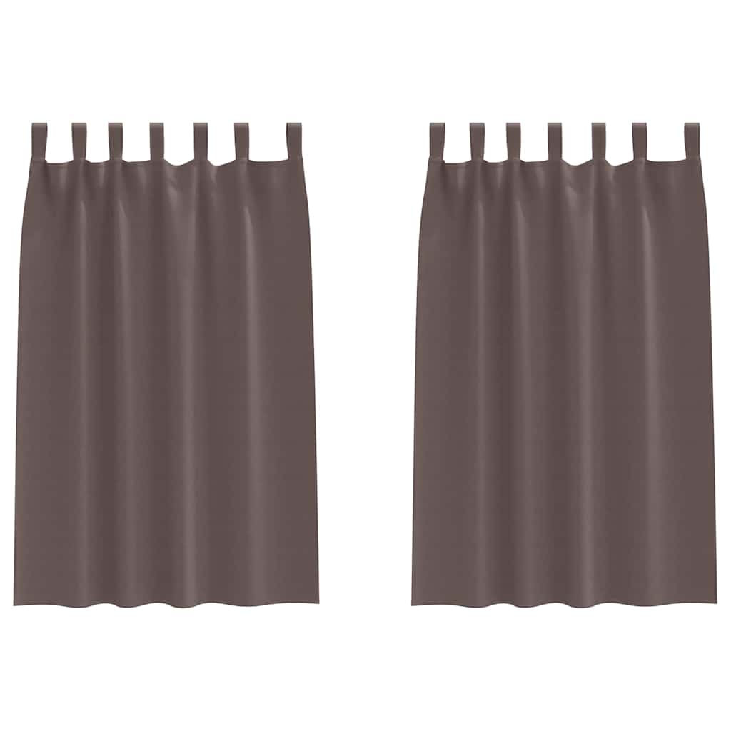 Vidaxl zwart-out gordijnen met ringen 2 pcs donkerbruin 175 x 140 cm