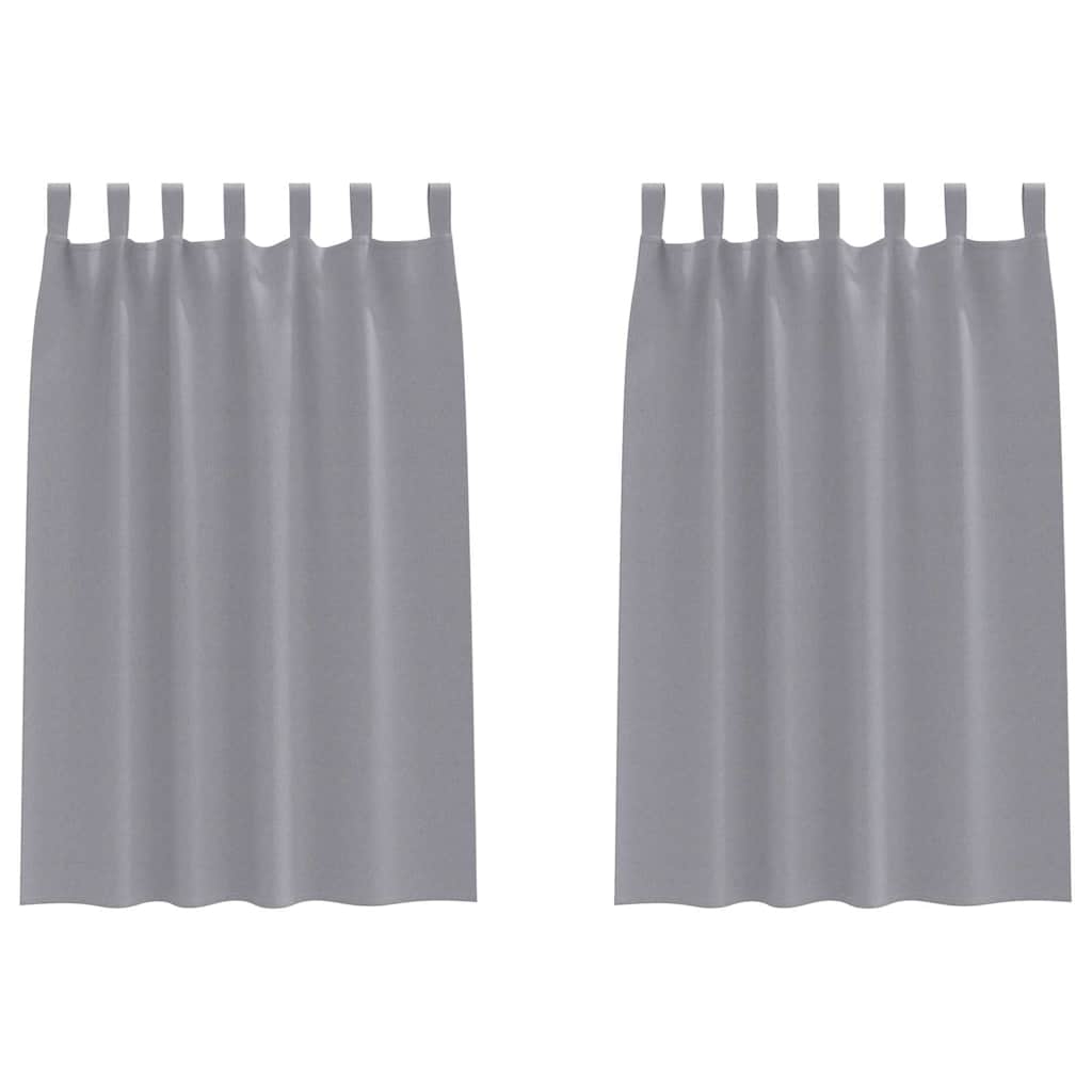 Vidaxl zwart-out gordijnen met ringen 2 pcs lichtgrijs 175 x 140 cm