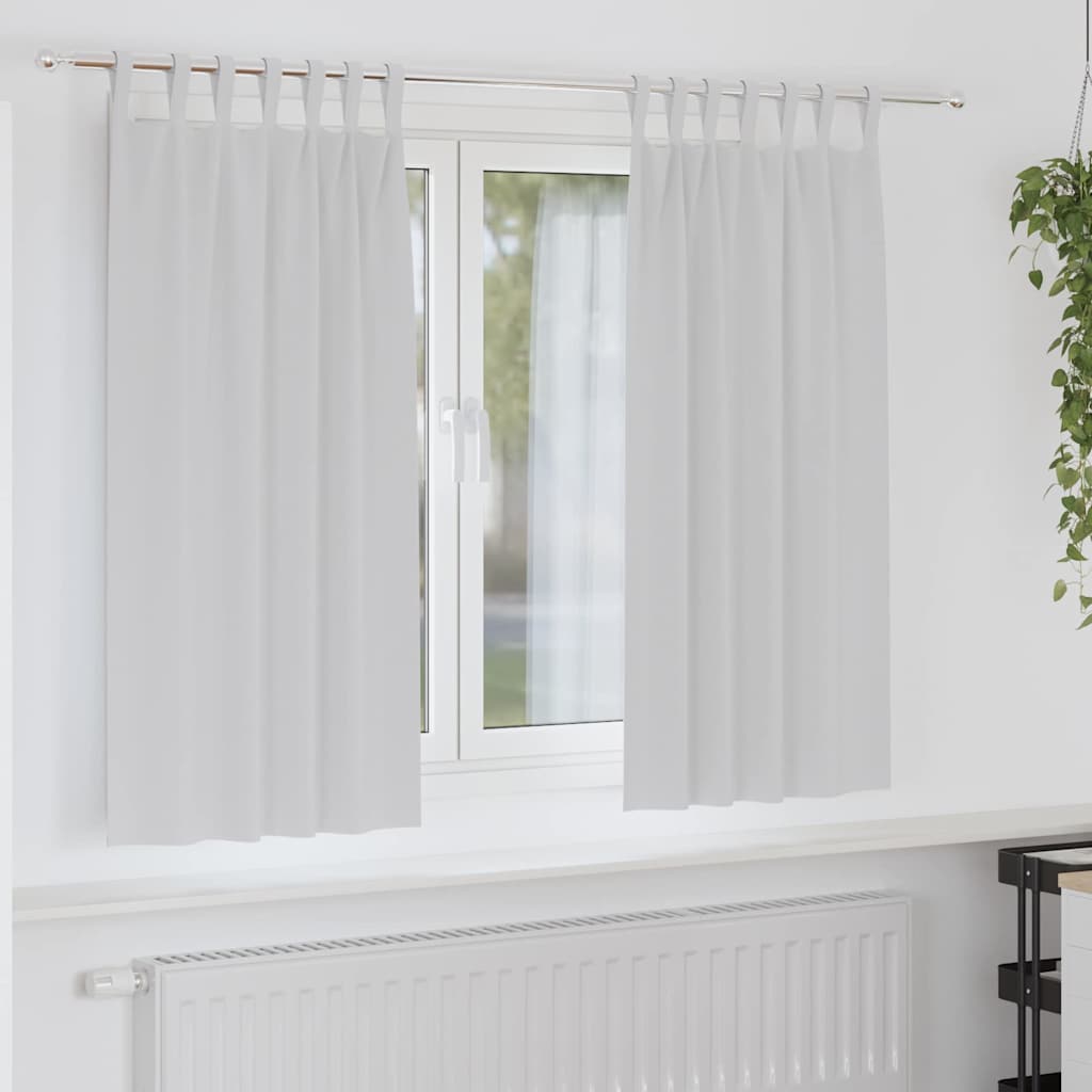 Vidaxl zwart-out gordijnen met ringen 2 pcs bleekgrijs 175 x 140 cm