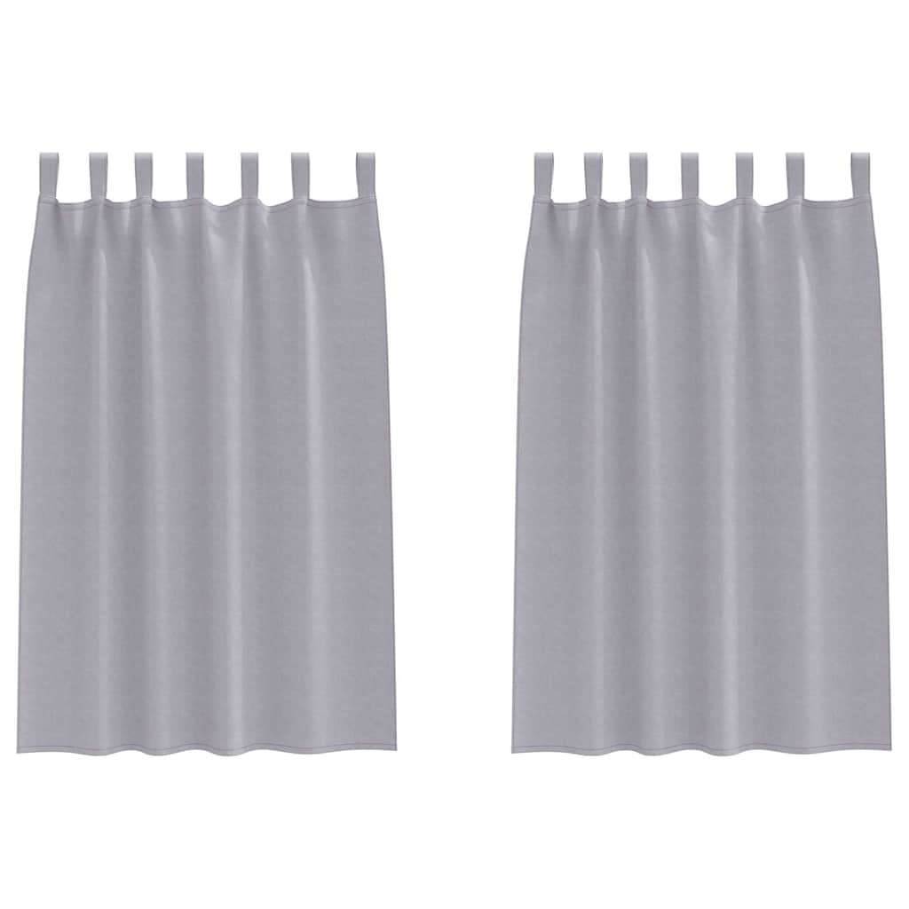 Vidaxl zwart-out gordijnen met ringen 2 pcs metaalgrijs 175 x 140 cm
