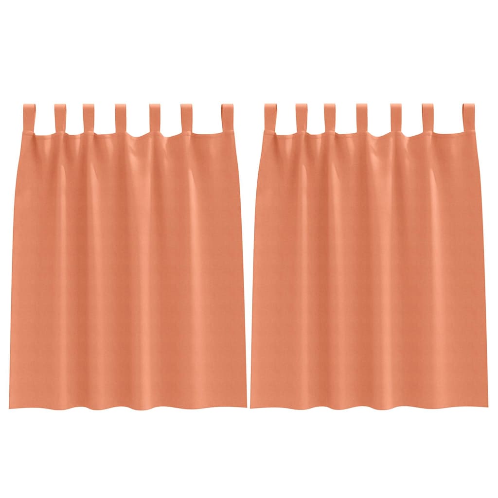 Vidaxl zwart-out gordijnen met ringen 2 pcs terracotta 140 x 140 cm