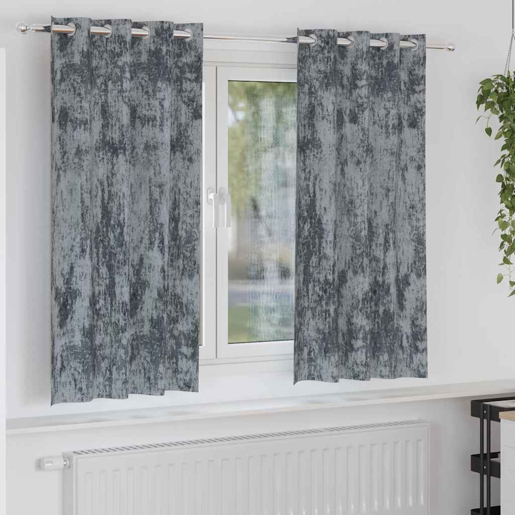 Vidaxl velvet gordijnen 2 pcs zilvergrijs 175 x 140 cm fluweel