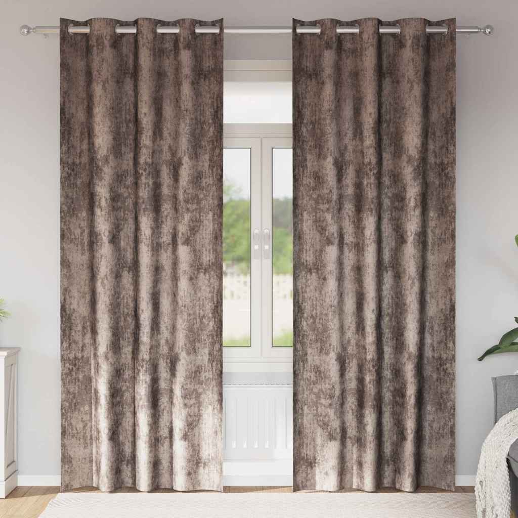 Vidaxl velvet gordijnen 2 pcs cappuccino 260 x 140 cm fluweel