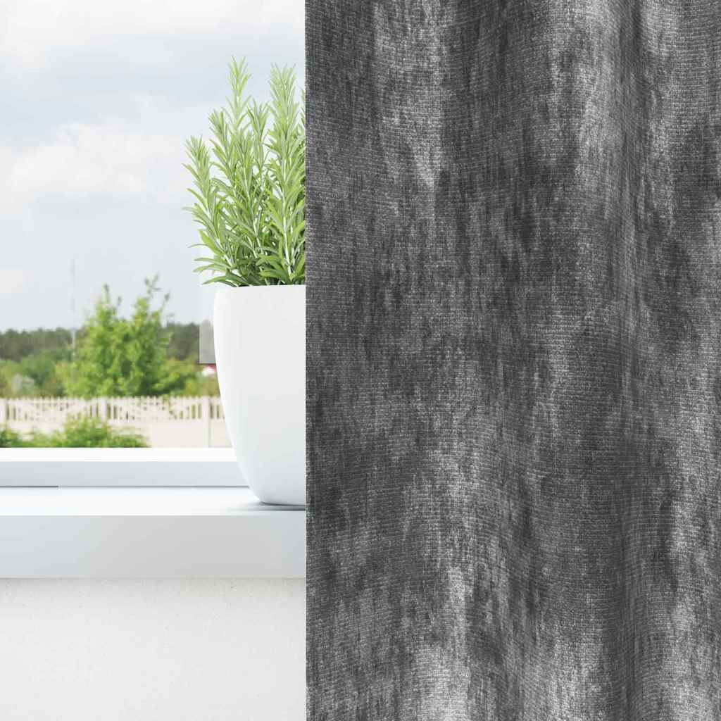 Vidaxl velvet gordijnen met gordijnen 2 pcs grijs 140 x 140 cm fluweel