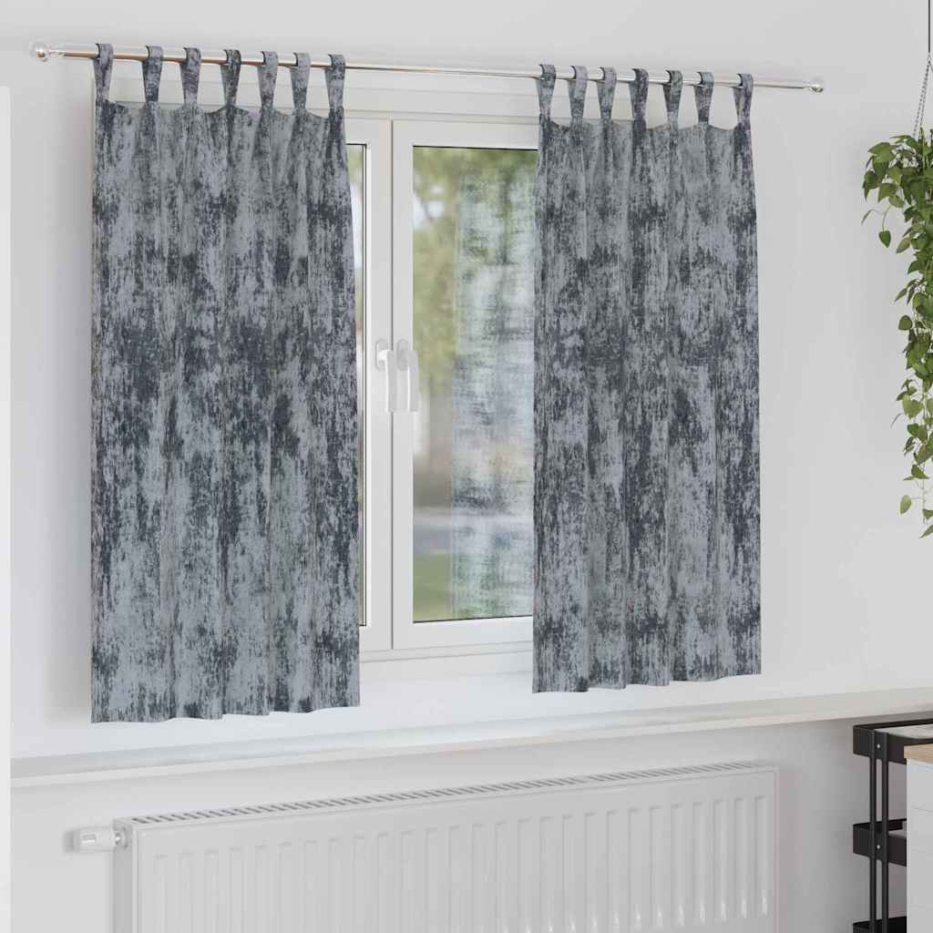 Vidaxl velvet gordijnen 2 pcs zilvergrijs 175 x 140 cm fluweel