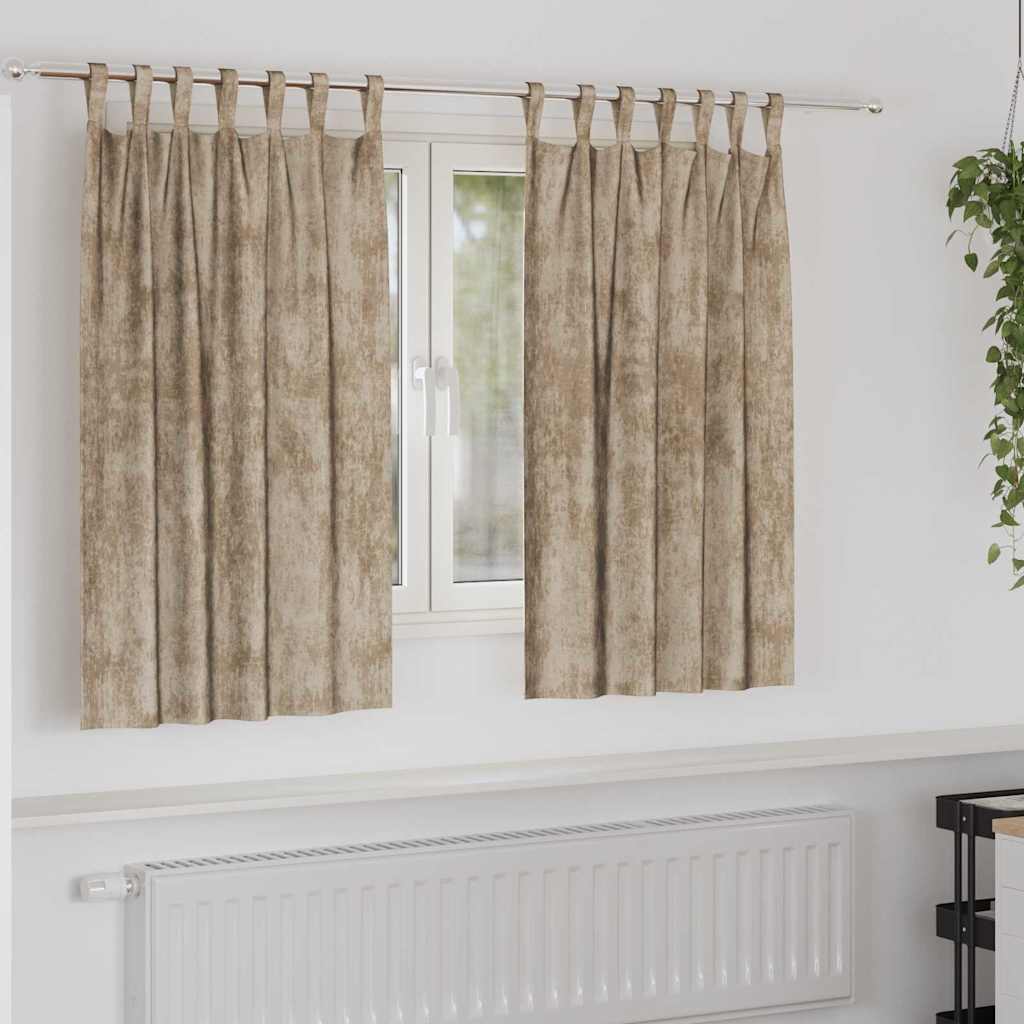 Vidaxl velvet gordijnen 2 pcs champagne 140 x 140 cm fluweel