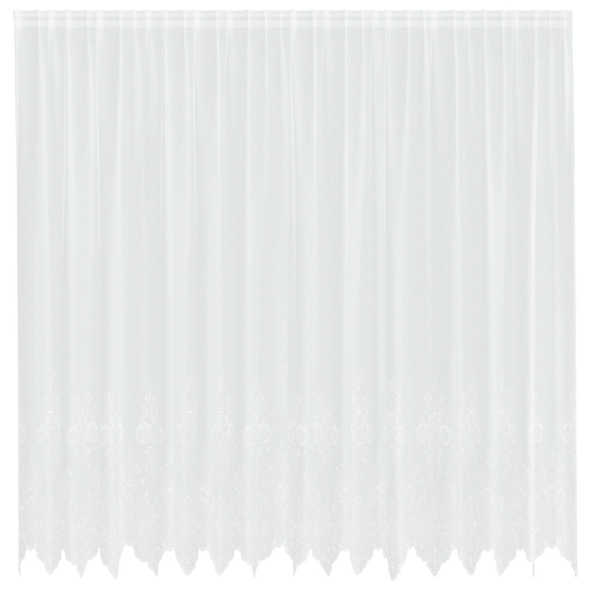 Vidaxl kantgordijn met gordijnen bloemen wit 200 x 400 cm polyester