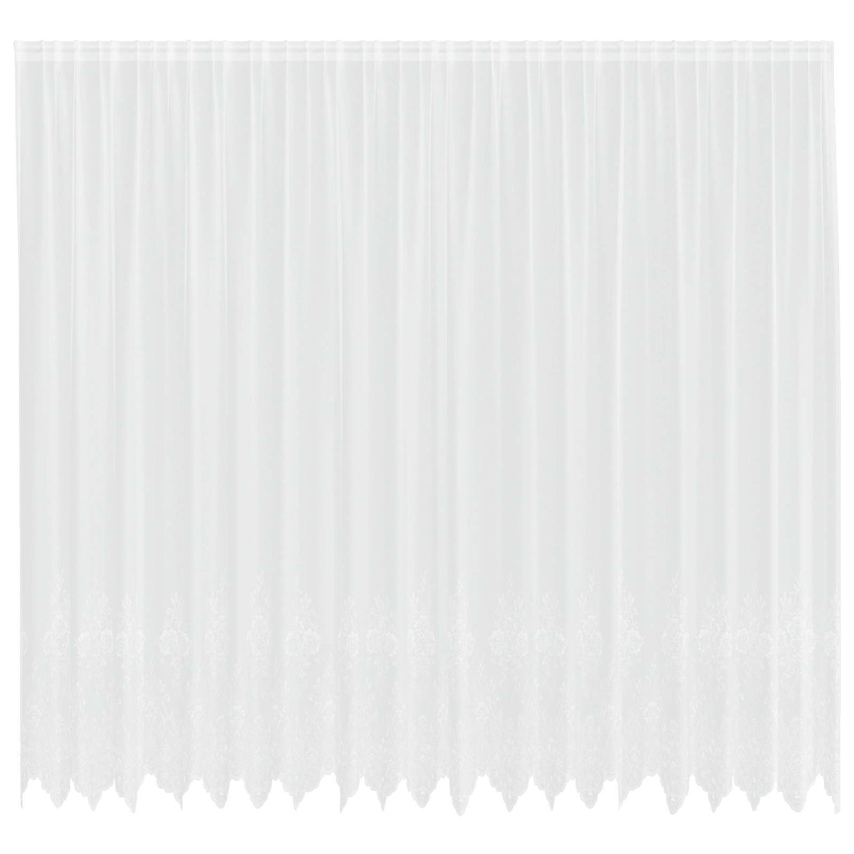 Vidaxl kantgordijn met gordijnen bloemen wit 300 x 500 cm polyester