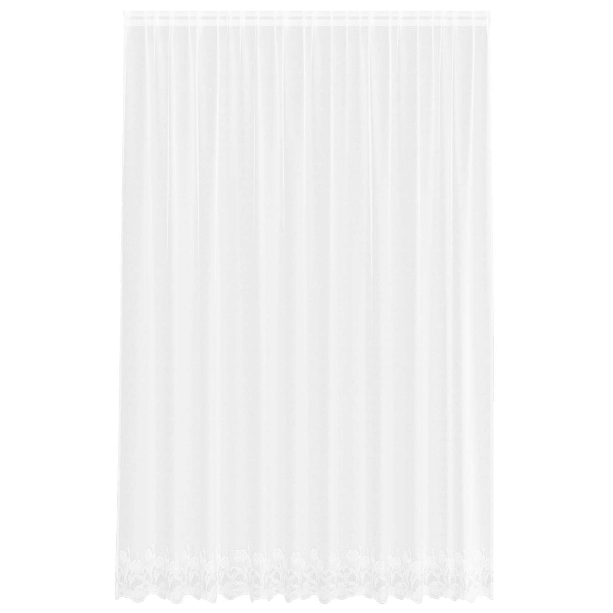 Vidaxl kantgordijn met gordijnen bloemen wit 280 x 300 cm polyester