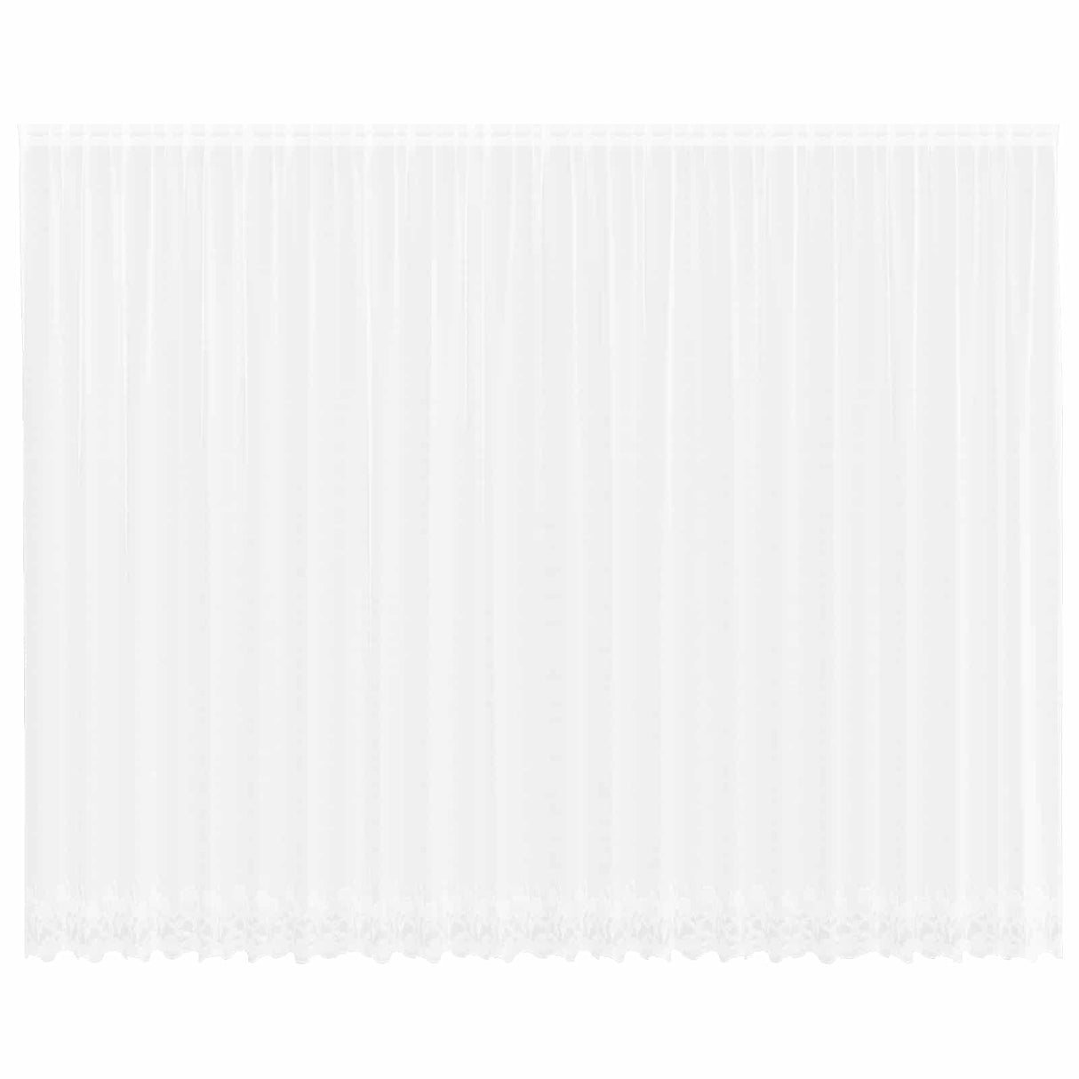 Vidaxl kantgordijn met gordijnen bloemen wit 280 x 600 cm polyester