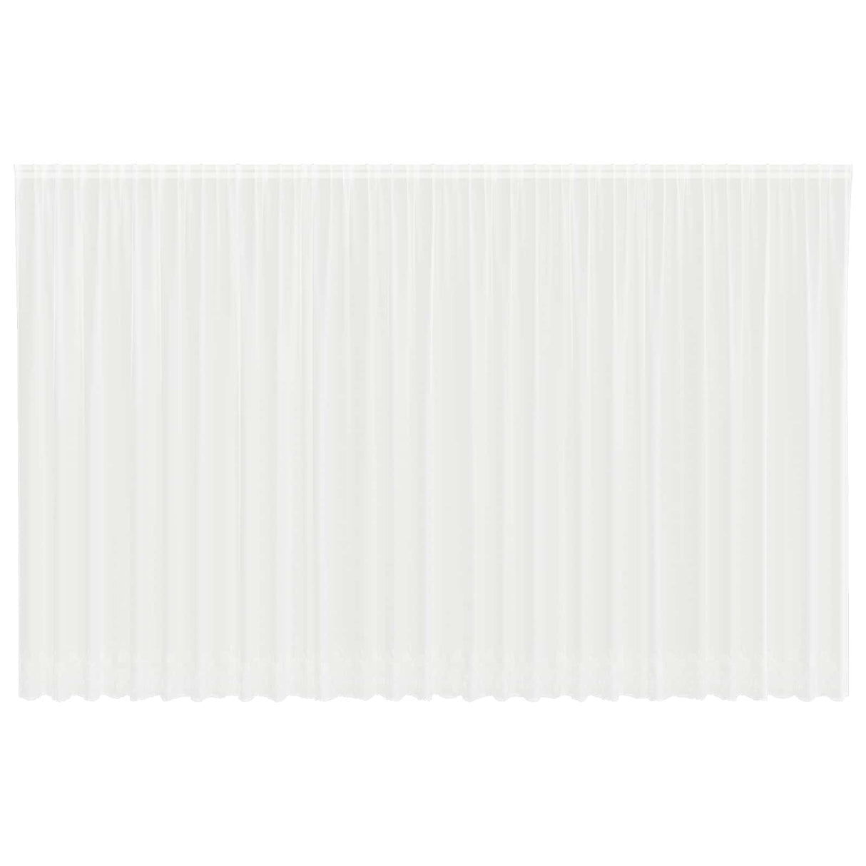 Vidaxl kantgordijn met gordijnen bloemen wit 300 x 750 cm polyester