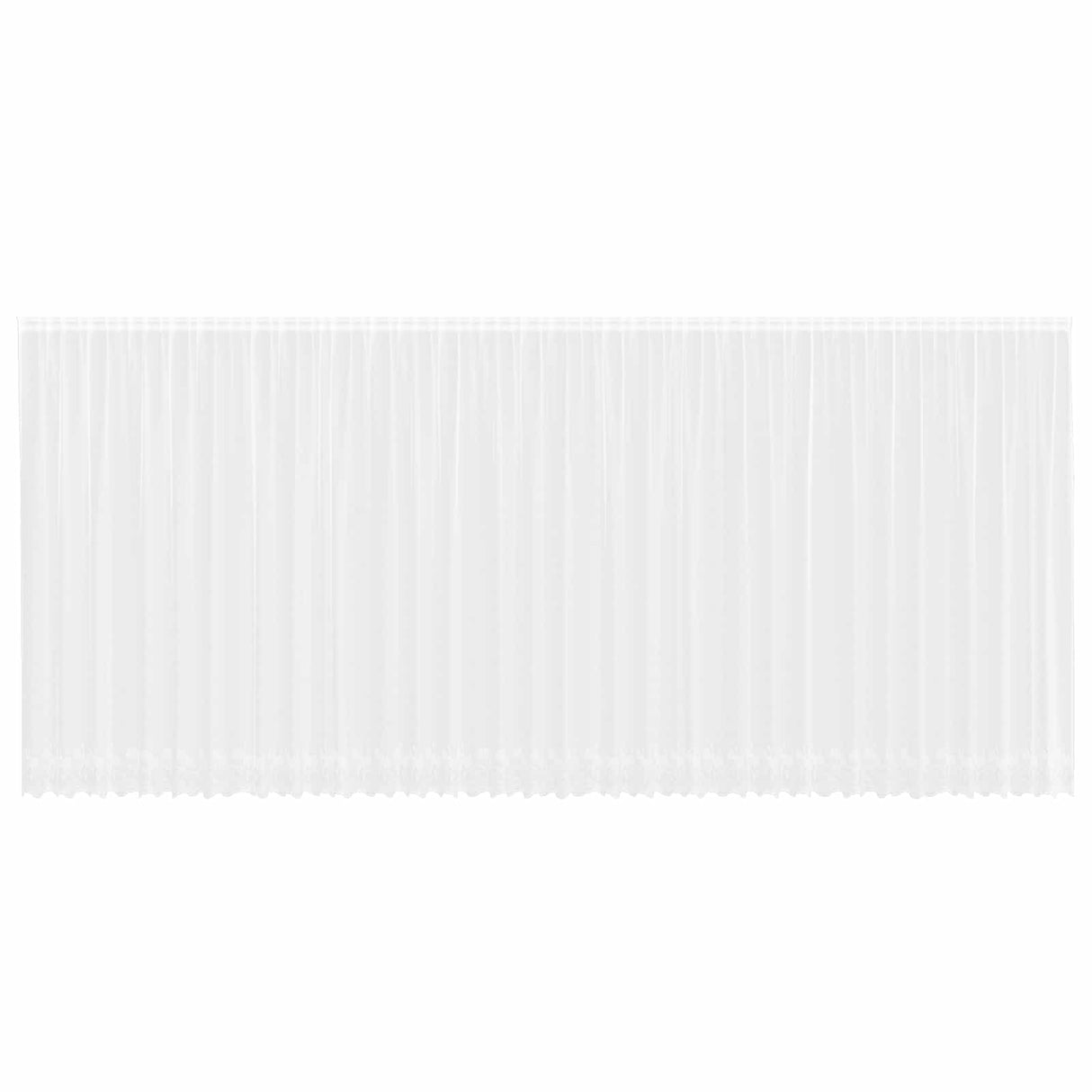 Vidaxl kantgordijn met gordijnen bloemen wit 220 x 900 cm polyester