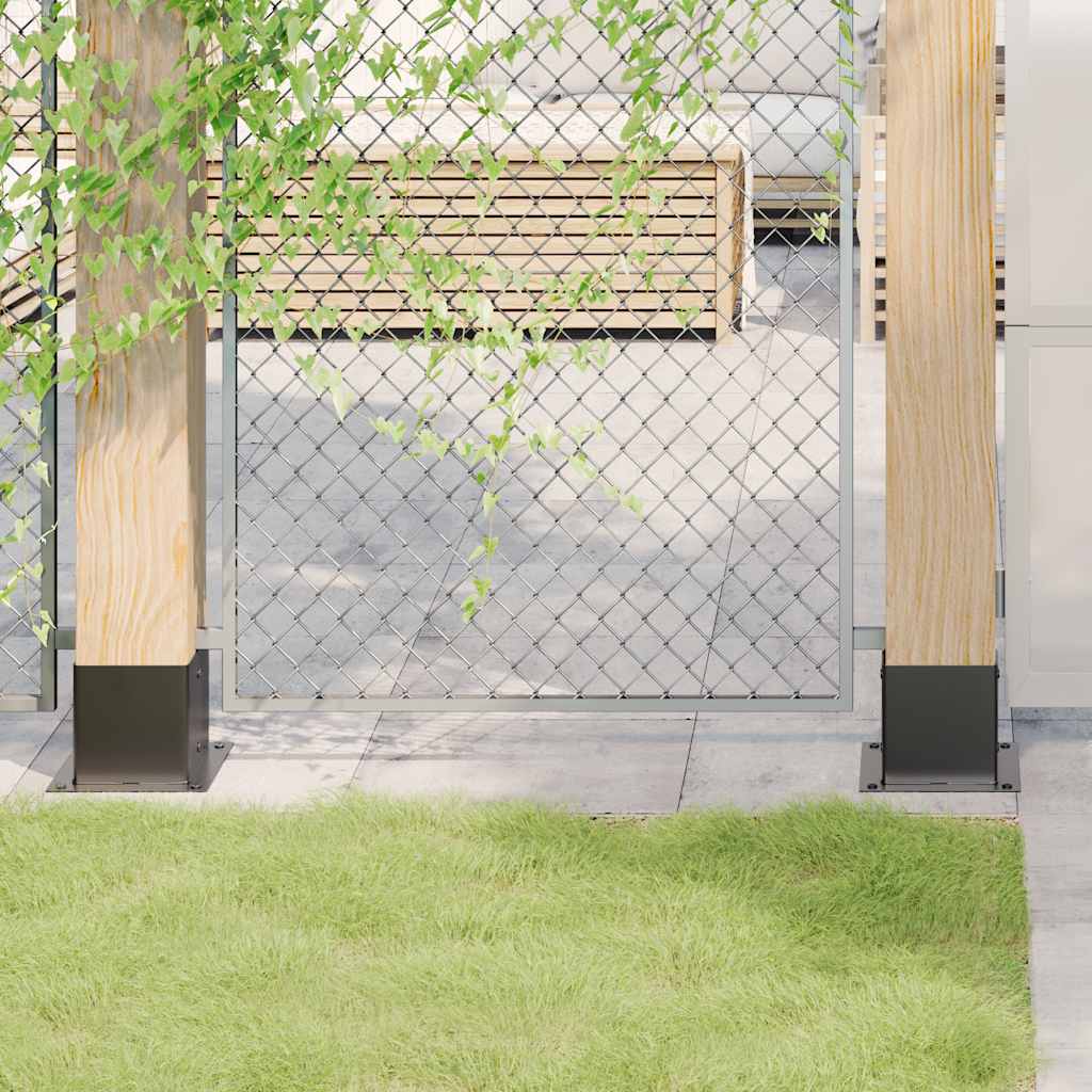 Vidaxl paonderstellen vierkant 12 st 141x141 mm gepoedercoat staal
