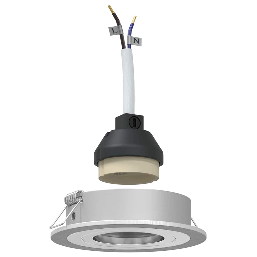 Vidaxl spotje zilver 9 x 9 x 2 cm aluminium