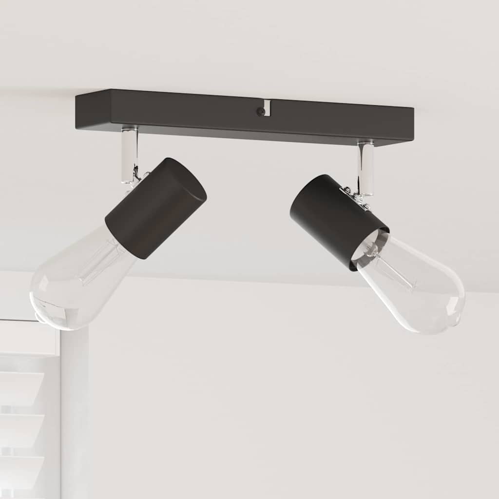 Vidaxl plafondspot met schijnwerpers zwart 26 x 6,5 x 11,5 cm metaal