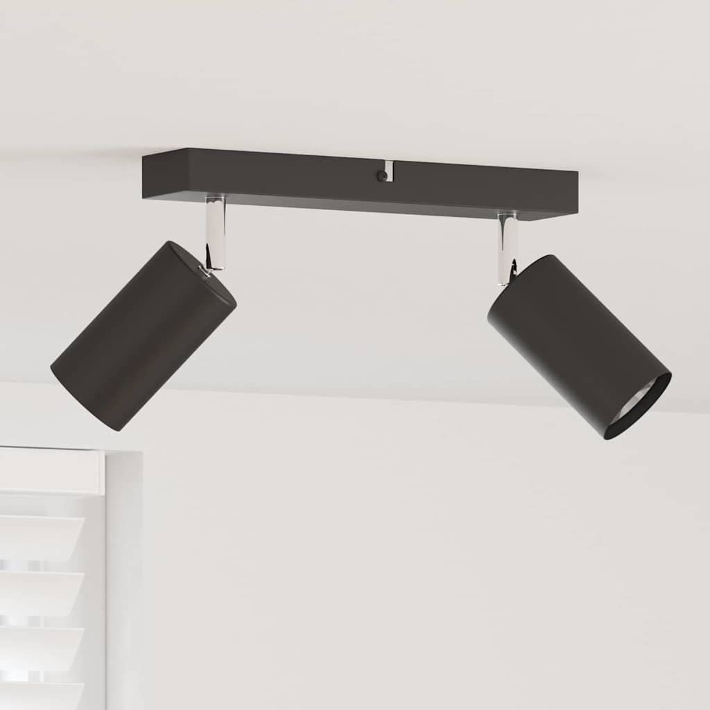 Vidaxl plafondspot met schijnwerpers zwart 26 x 6 x 16 cm metaal