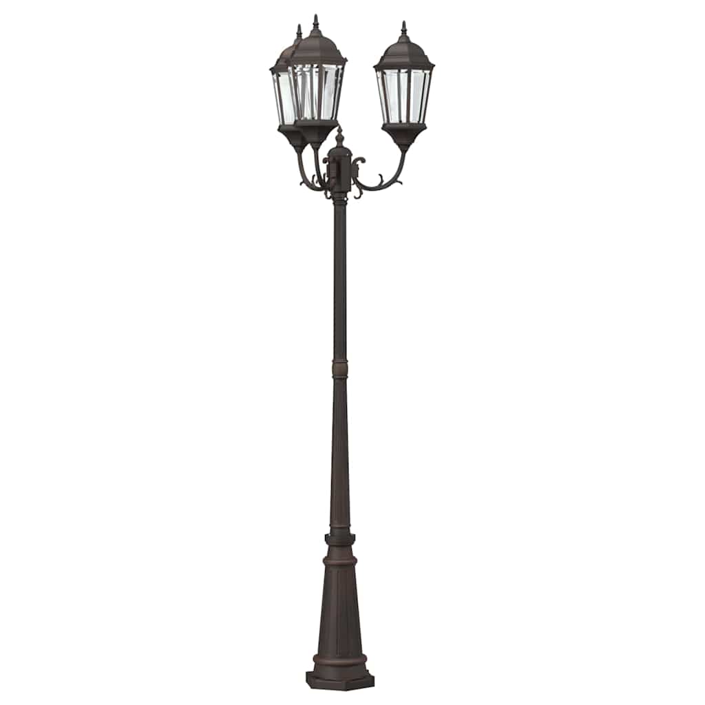 Vidaxl tuinverlichting brons 61 x 53 x 235 cm aluminium en glas