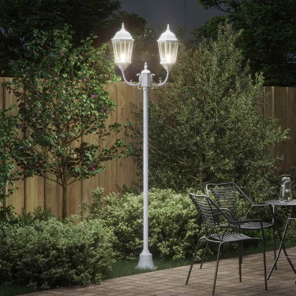 Vidaxl tuinverlichting wit 68 x 20 x 235 cm aluminium en glas