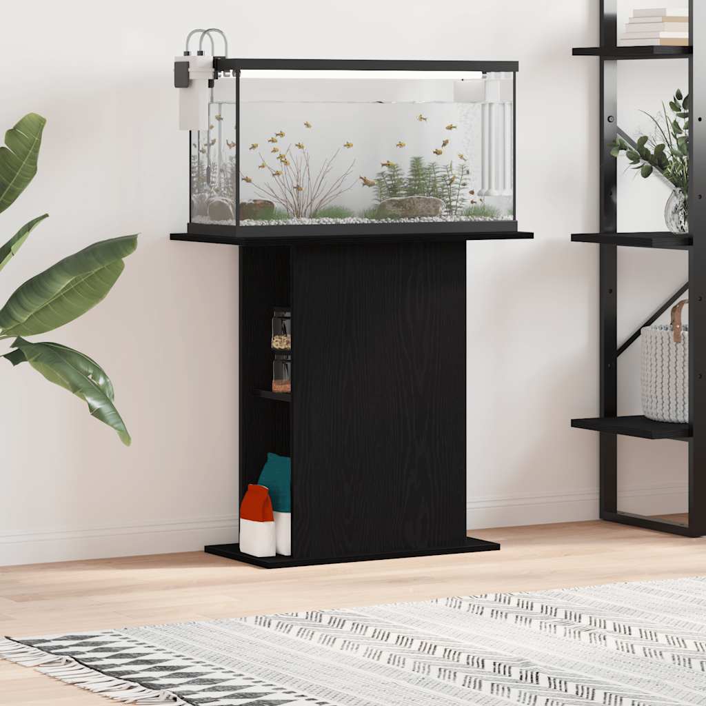 Vidaxl aquariumstandaard zwart eiken 75x36x72,5 cm bewerkt hout