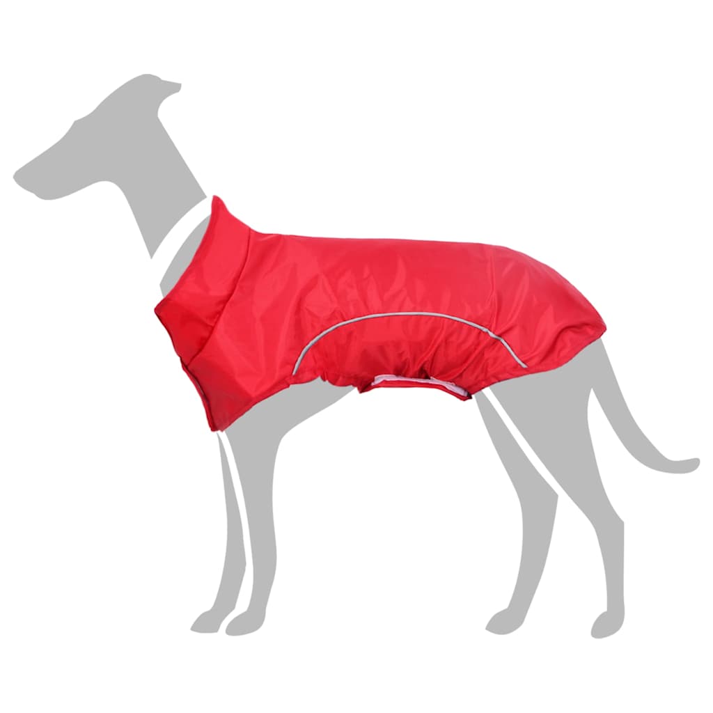 Vidaxl hondenregenjas met reflecterende strips polyester rood 3xl