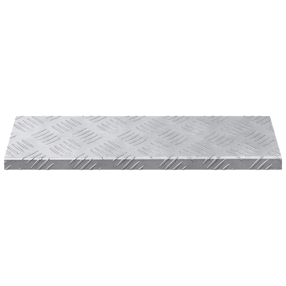 Vidaxl trap tread rechthoekig 5 pcs zilver 60 x 18 cm aluminium