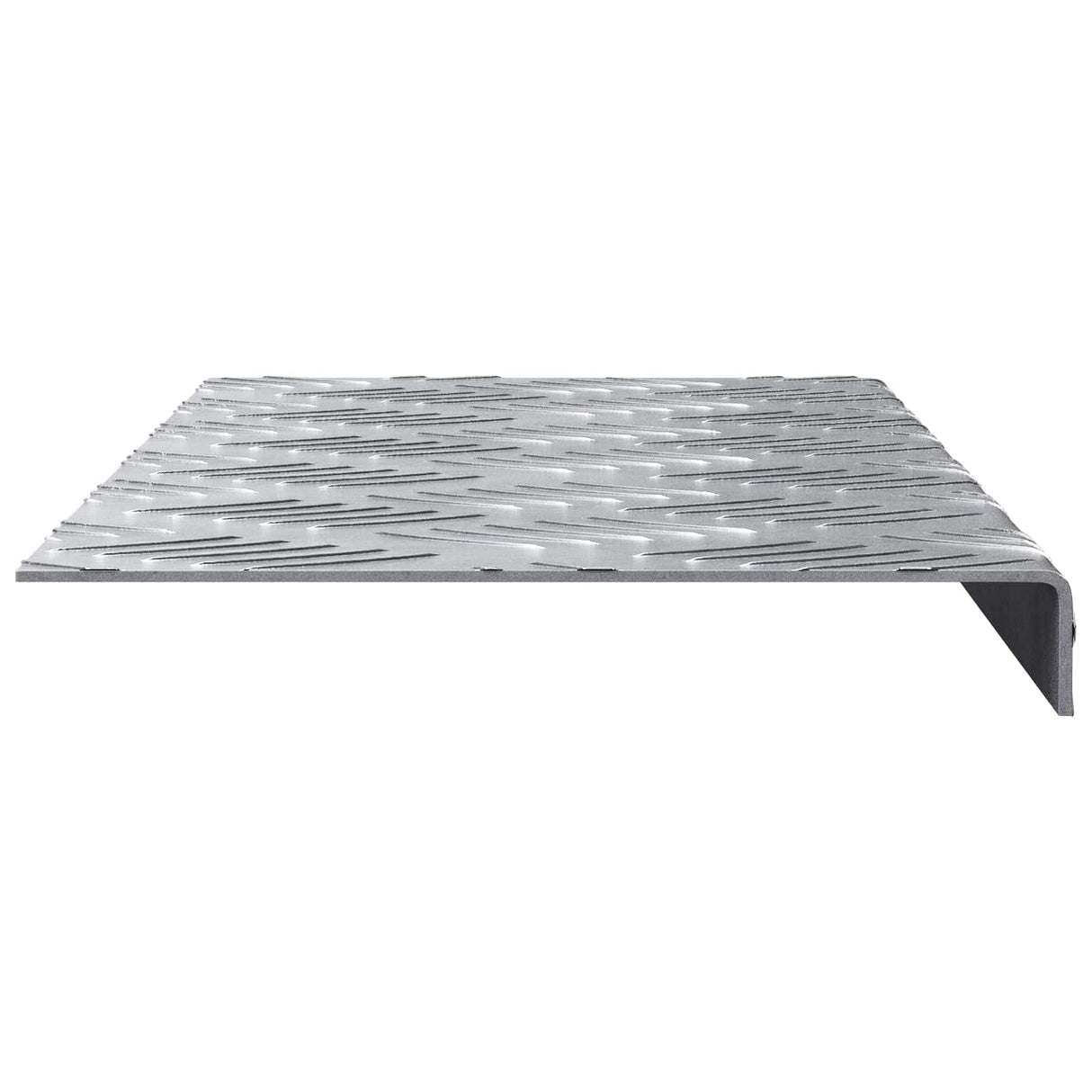 Vidaxl trap tread rechthoekig 5 pcs zilver 60 x 18 cm aluminium
