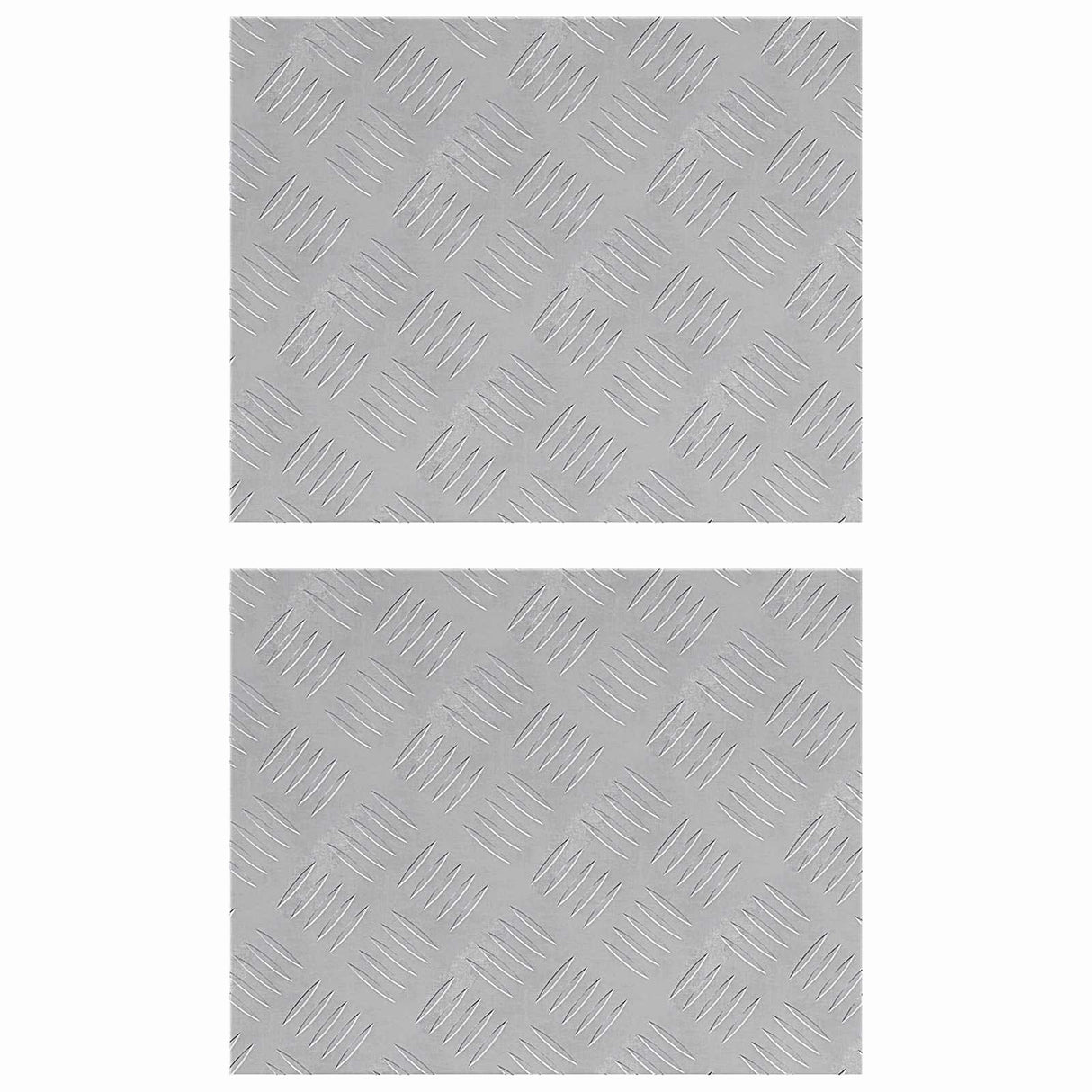 Vidaxl trap tread rechthoekig 2 pcs zilver 50 x 40 cm aluminium