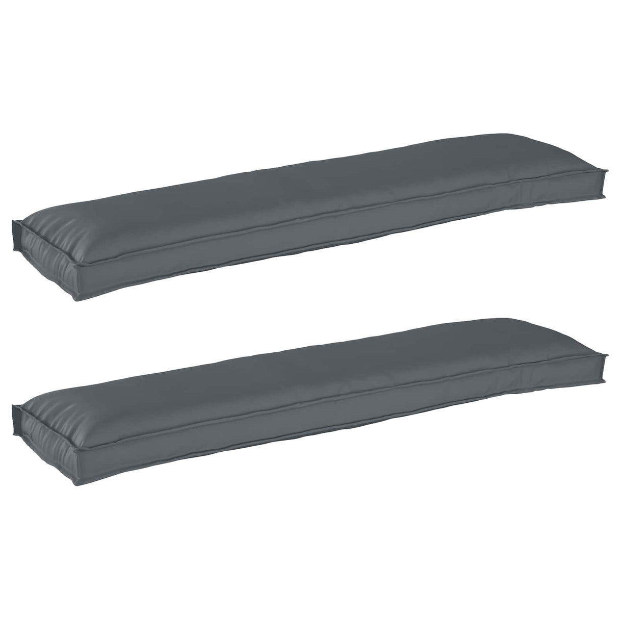 Vidaxl pallet kussen set 2 pcs antraciet 150 x 40 x 8 cm oxford stof