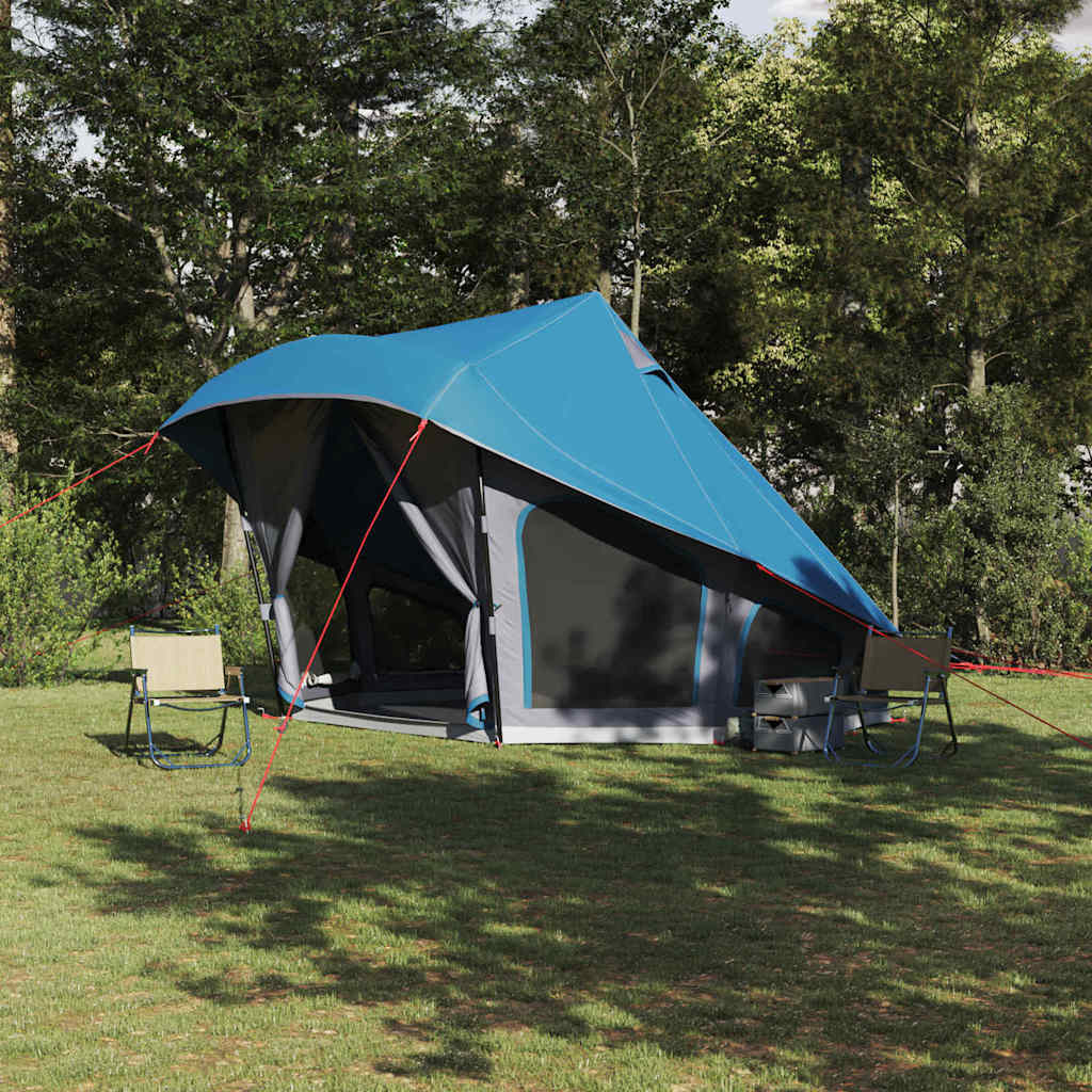 Vidaxl familie tipi tent tipi blauw en grijs 508 x 470 x 300 cm