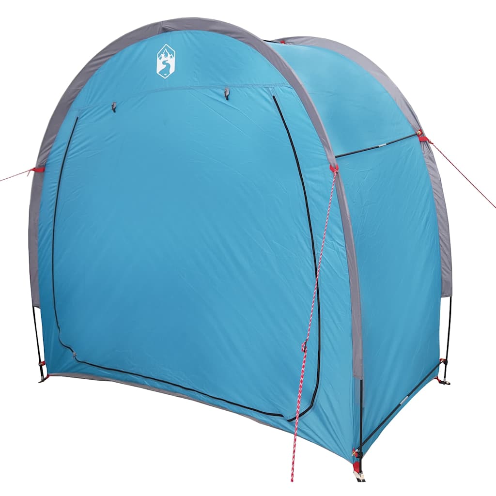 Vidaxl fietstent met dak met opslag blauw 210 x 90 x 174 cm