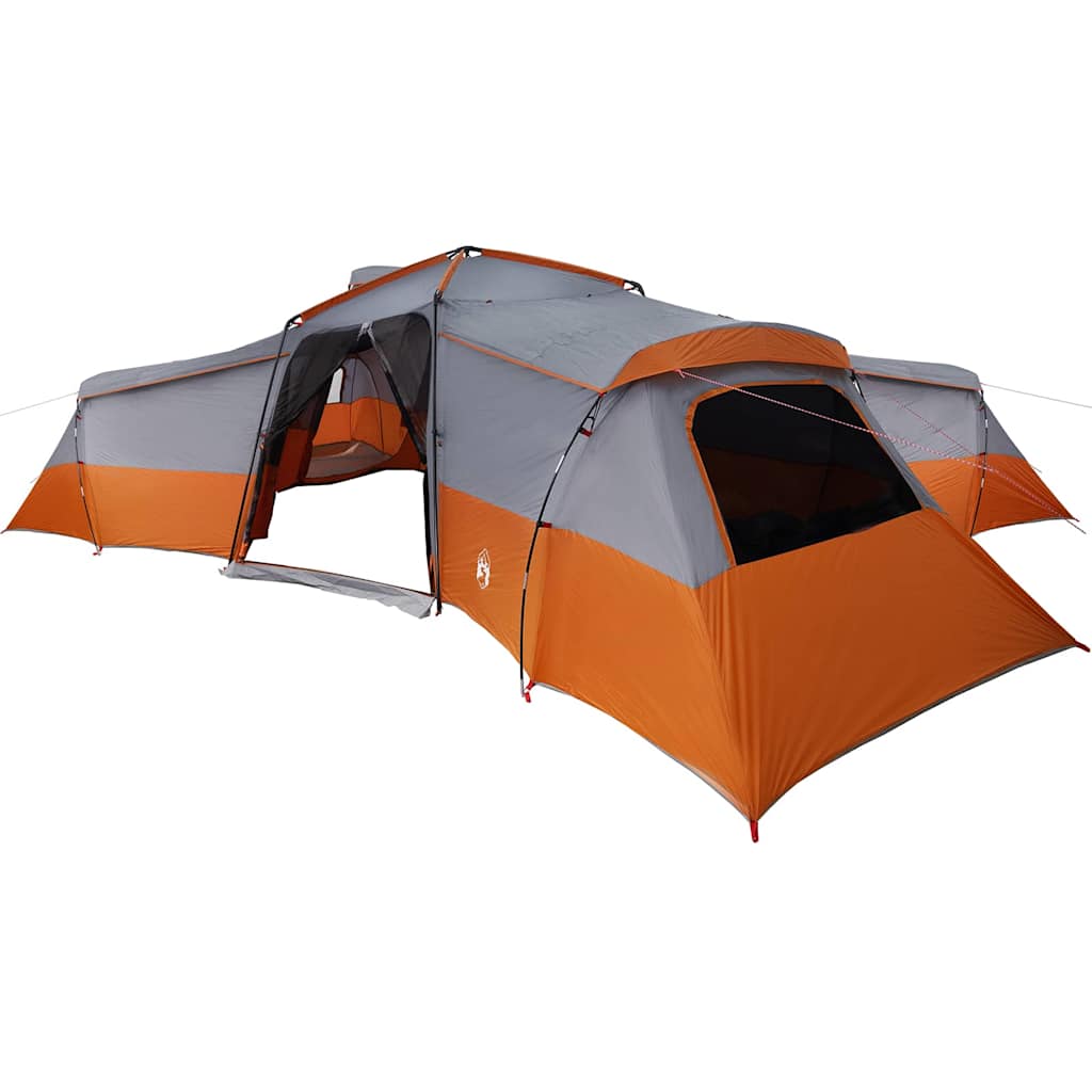 Vidaxl gezinstent met dak grijs en oranje 833 x 585 x 216 cm taft