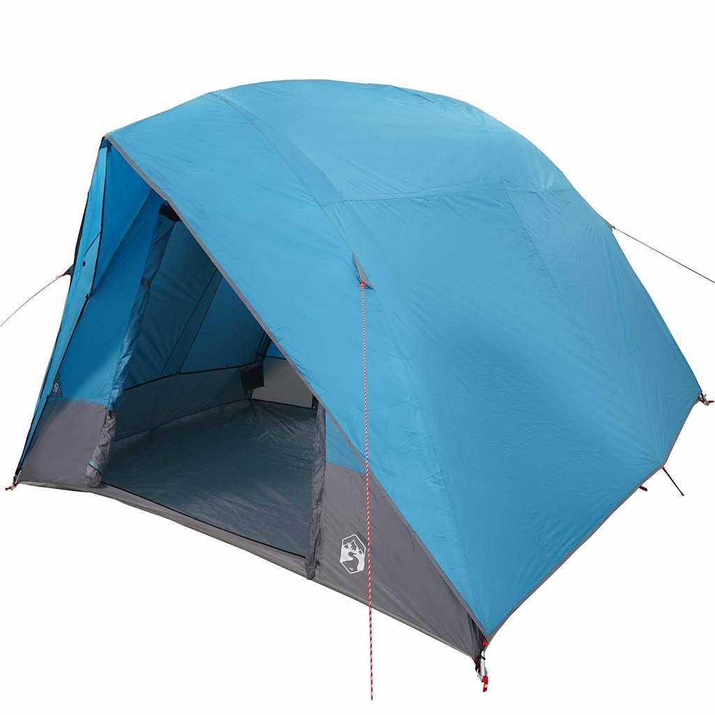 Vidaxl camping tent met dak met opslag blauw 275 x 230 x 140 cm taft