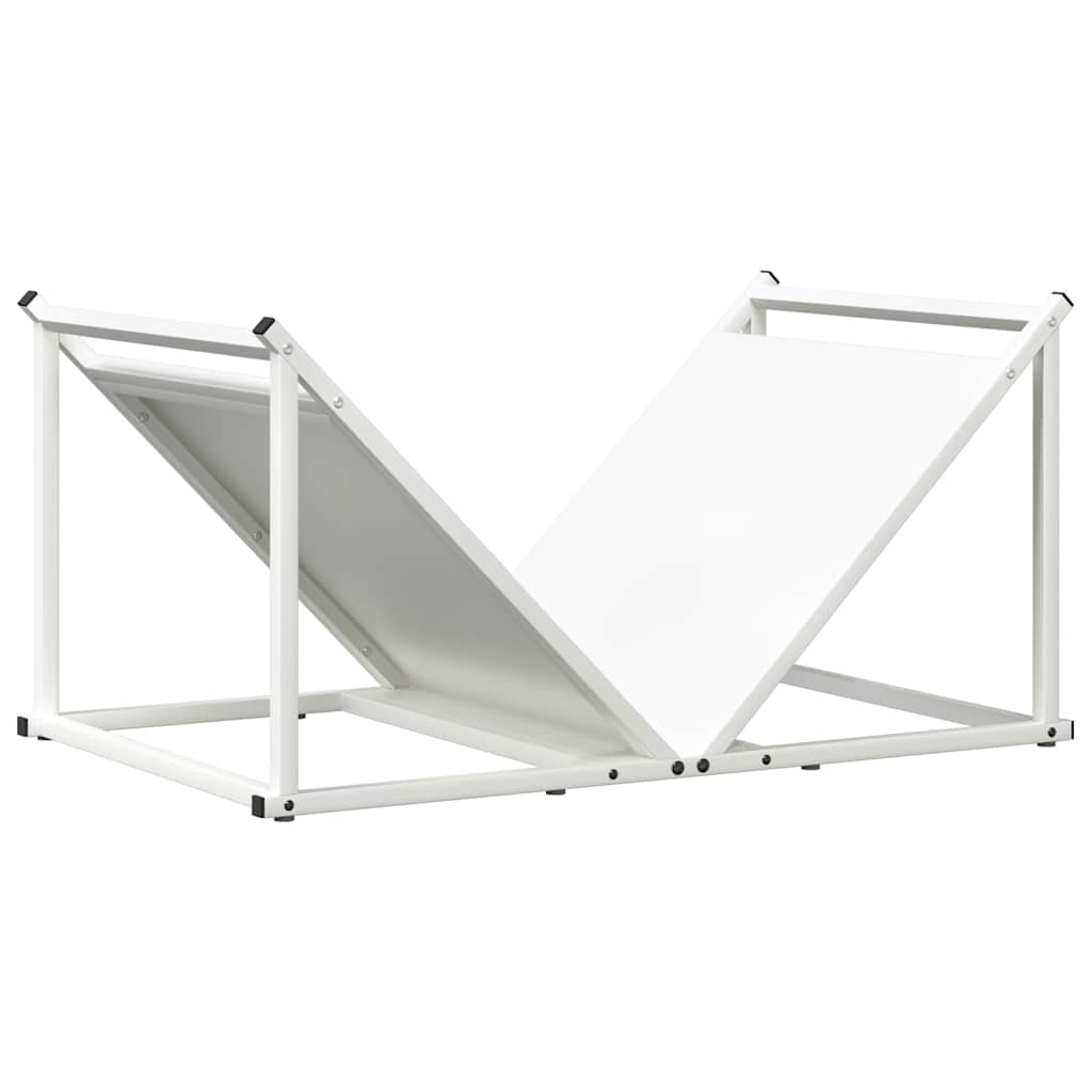 Vidaxl brandhoutrek 70x43x34,5 cm koudgewalst staal wit