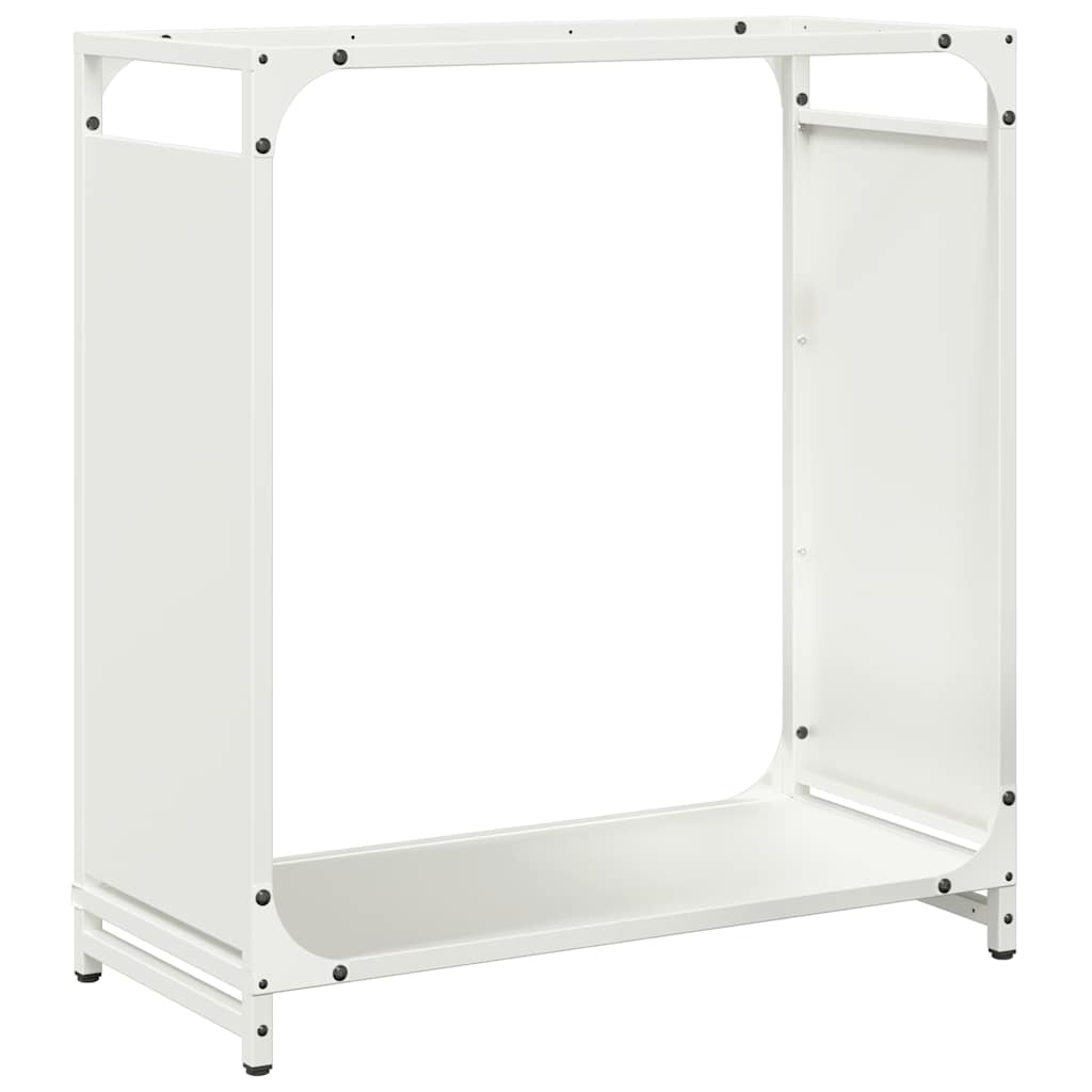 Vidaxl brandhoutrek 60x28x65 cm koudgewalst staal wit
