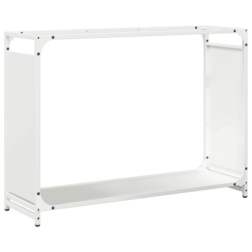Vidaxl brandhoutrek 90x28x65 cm koudgewalst staal wit