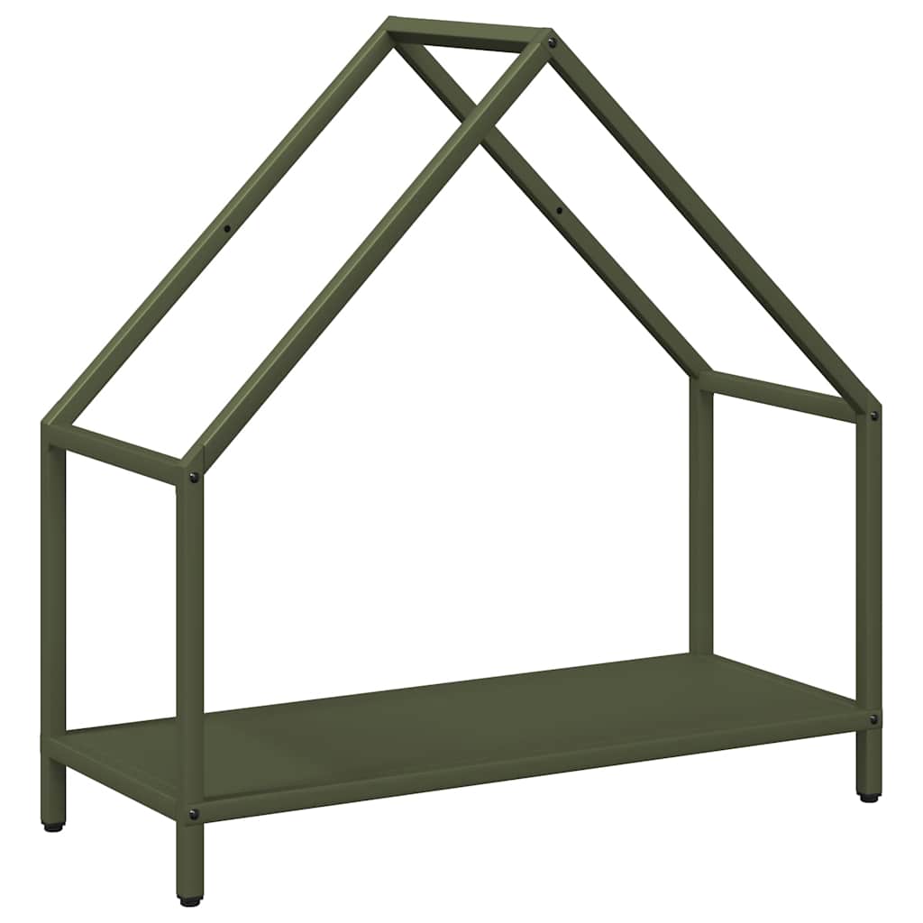 Vidaxl brandhoutrek 60x25x60 cm koudgewalst staal olijfgroen