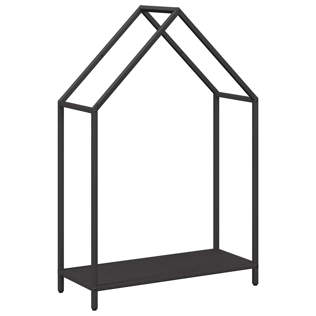 Vidaxl brandhoutrek 60x25x90 cm koudgewalst staal zwart