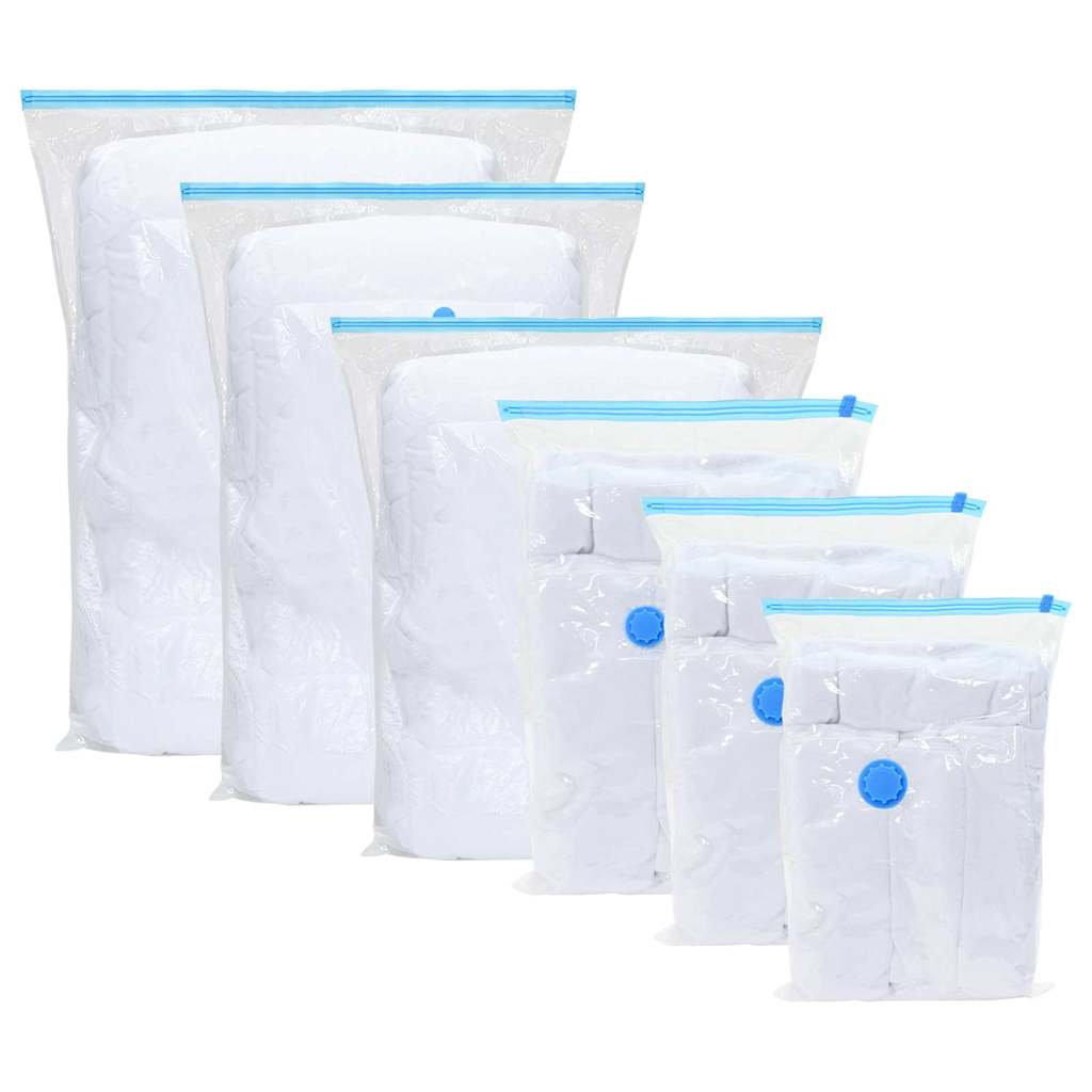 Vidaxl opslagzakken met opslag 10 pcs transparant en blauw 100 x 80 cm