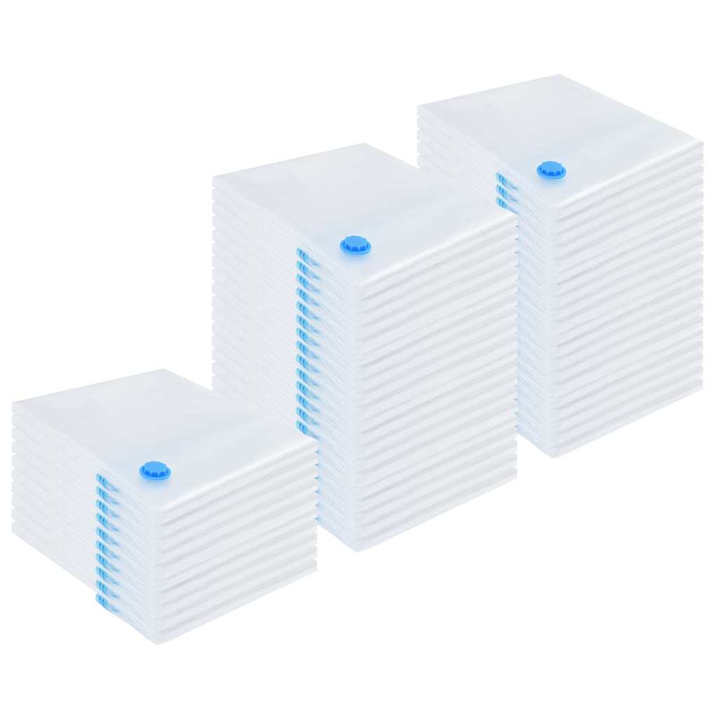 Vidaxl opslagzakken met opslag 50 pcs transparant en blauw 100 x 80 cm
