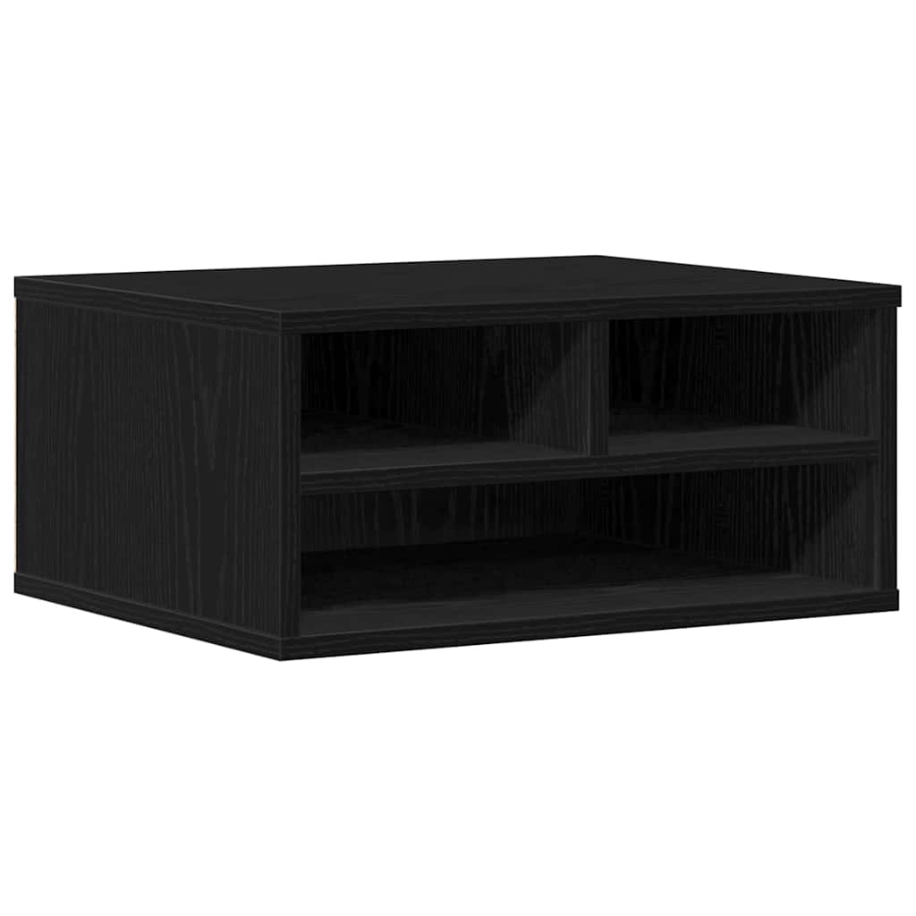 Vidaxl printerstand zwart eiken 49 x 40 x 22.5 cm bewerkt hout