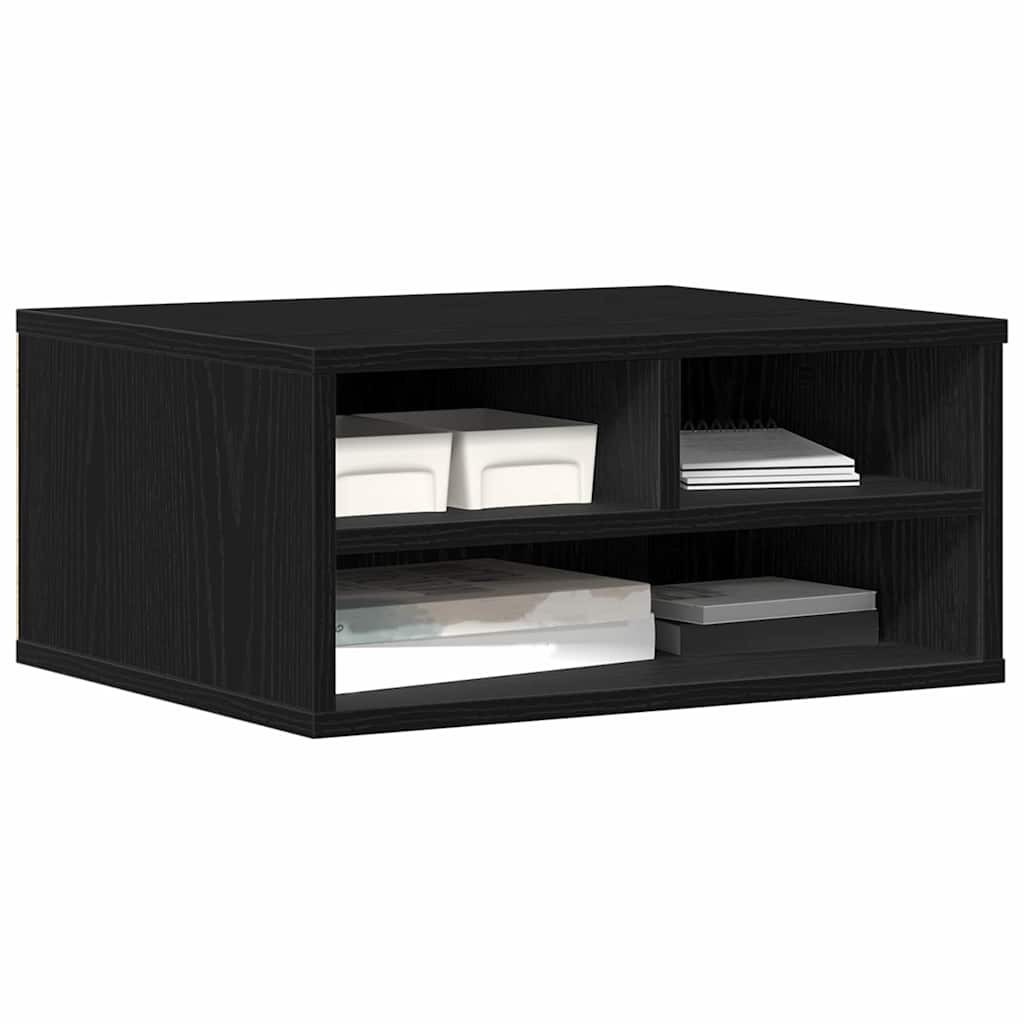 Vidaxl printerstand zwart eiken 49 x 40 x 22.5 cm bewerkt hout