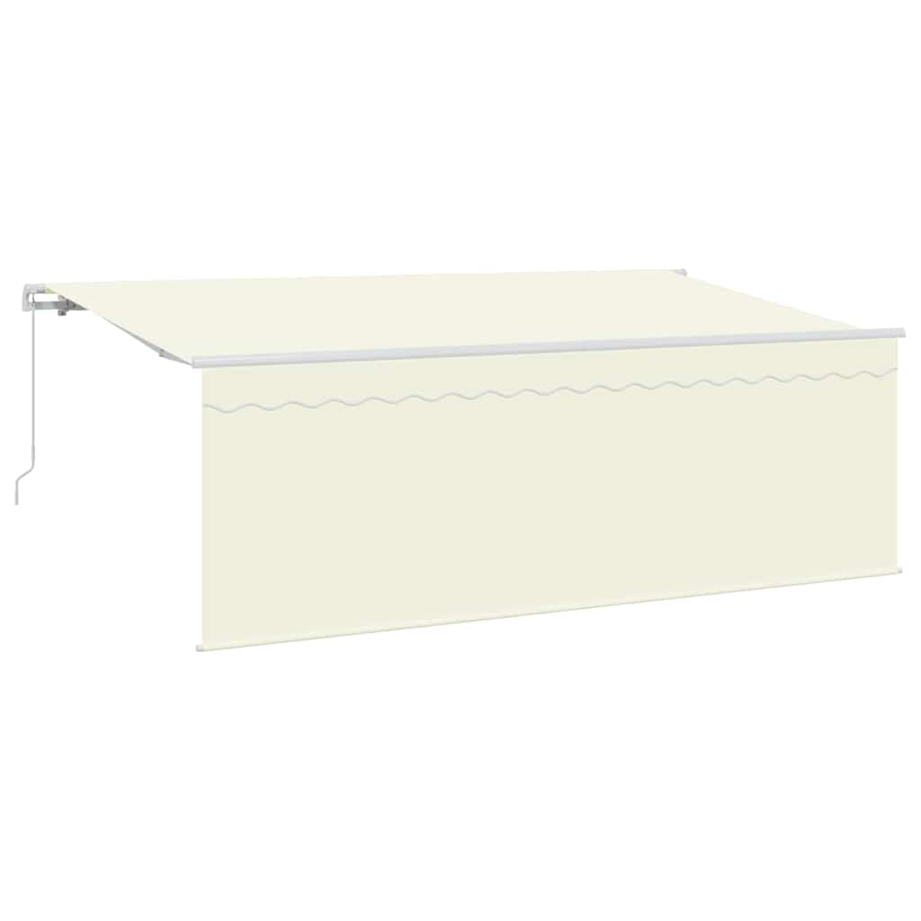 Vidaxl zonnescherm met screen crème 350 x 200 x 120 cm stof en metaal