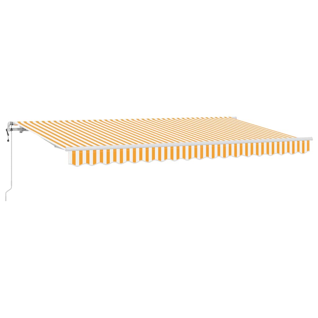 Vidaxl inklapbaar zonnescherm geel 400 x 200 cm stof